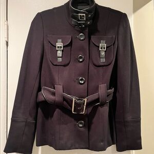 INC International Concepts black Belted Utility Jacket